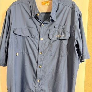 Habitat Men's Blue Casual Button Down Shirt